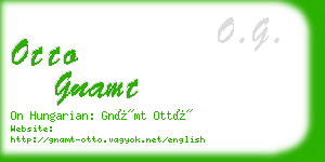 otto gnamt business card